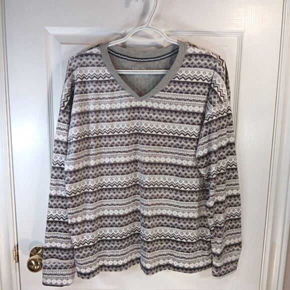 Nautica Fleece Pajamas Pajama Set 2-Piece Cozy Winter Gray Women's Size M NWOT - Picture 5 of 16